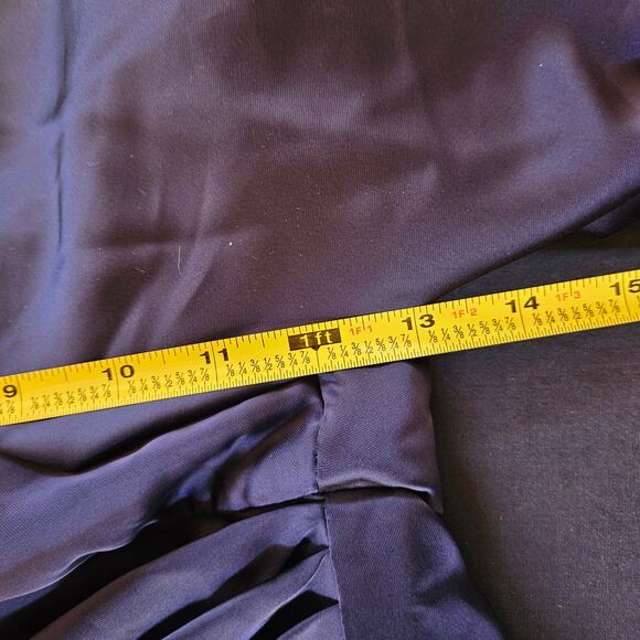 After Six Midnight Draped Sleeves Satin Gown Size XS NWT Formal Holiday Party - Picture 8 of 10